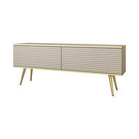 LOWBOARD – 135 cm – Oro Mdf – Mit Füßen – TV-GEN0310 - Beige, Holzwerkstoff (135/30/32cm) - hi-markt