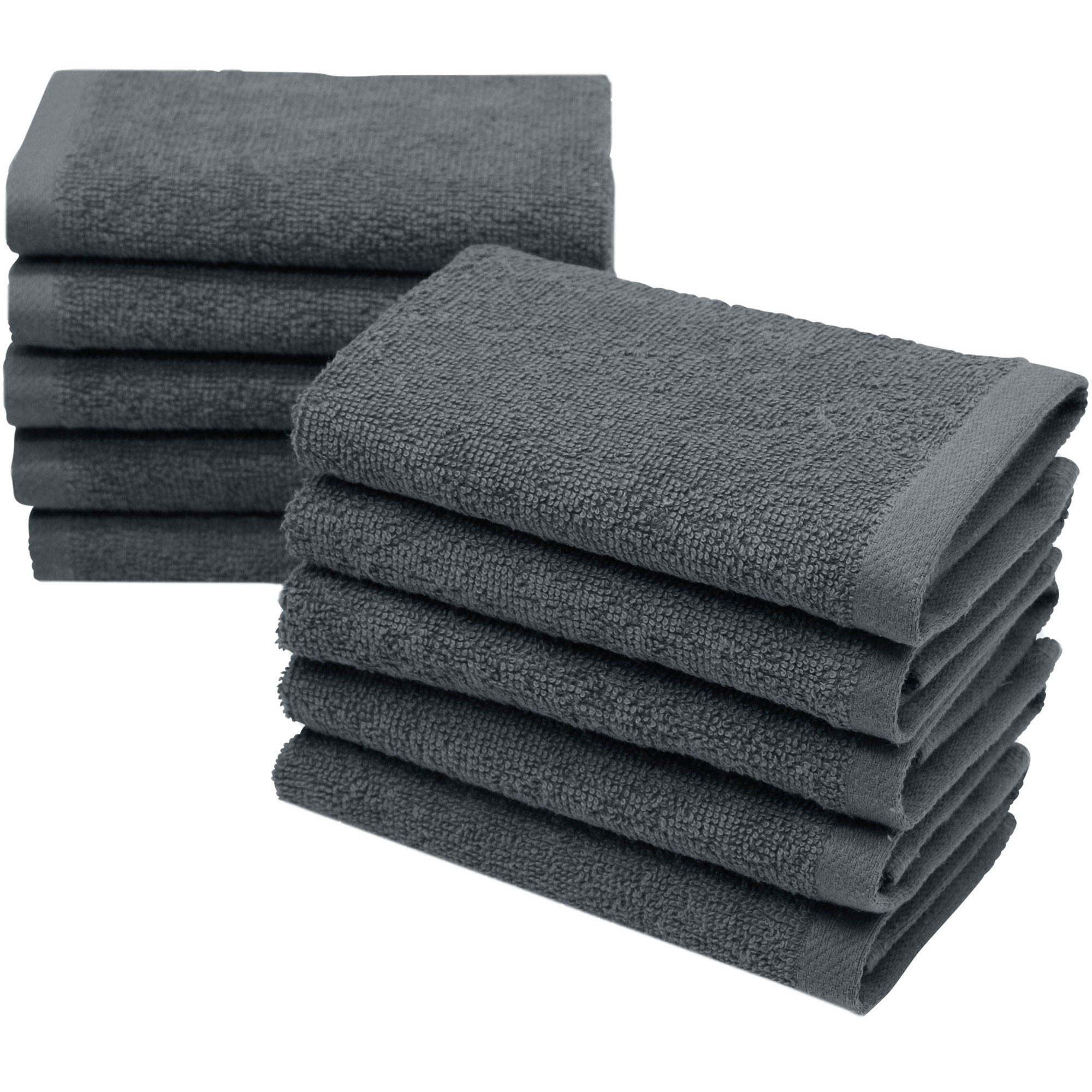 SEIFTÜCHER, 10er-Set, 30x30 cm, 100% Baumwolle, Grau - Graphitfarben, Textil (30/30cm) - Zollner