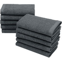 SEIFTÜCHER, 10er-Set, 30x30 cm, 100% Baumwolle, Grau - Graphitfarben, Textil (30/30cm) - Zollner