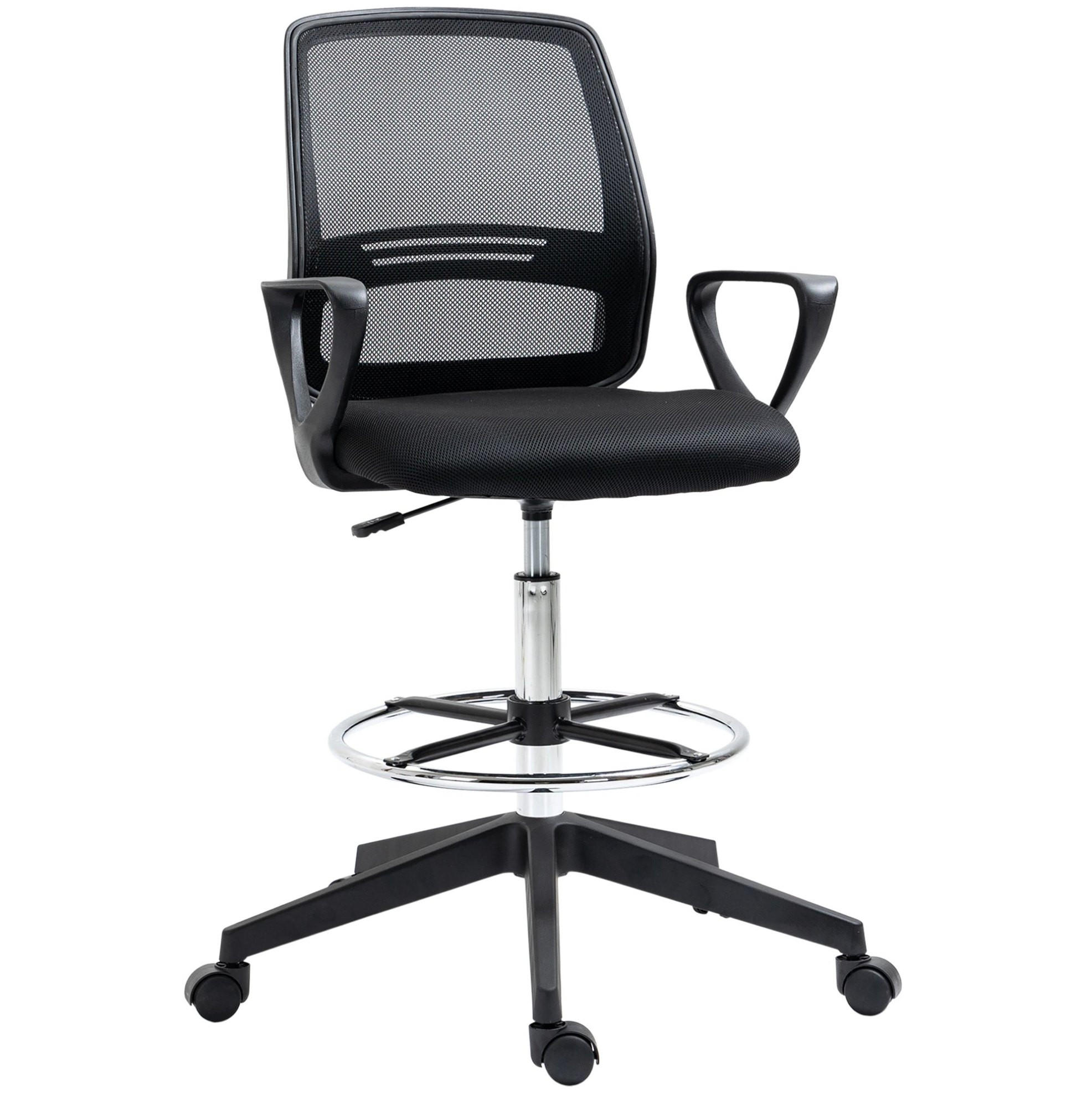 BÜROSTUHL höhenverstellbar mit Fußstütze Schwarz - Schwarz, Kunststoff (60/126/59.5cm) - Meubliv