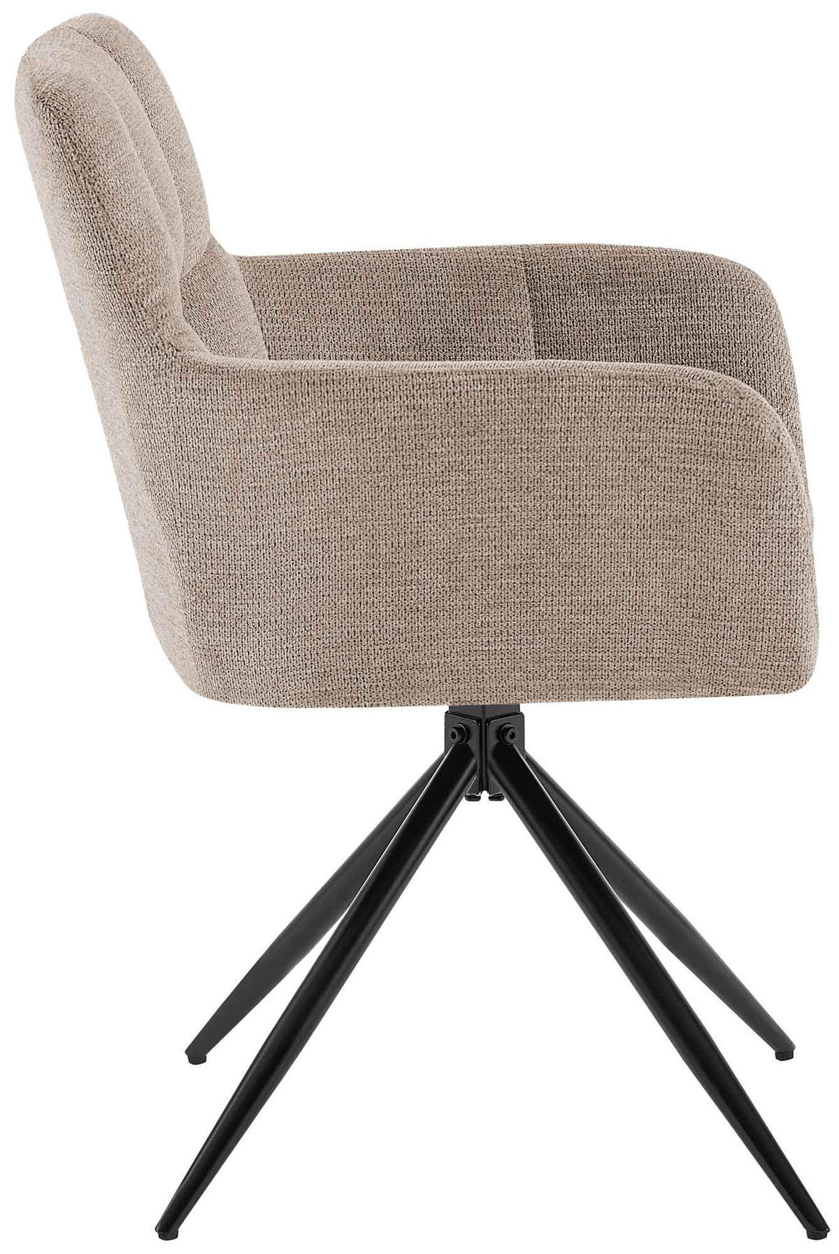 ESSZIMMERSTUHL Debas Stoff Taupe Wohnzimmerstuhl - Taupe, Textil (59/87/59cm) - DELUKE