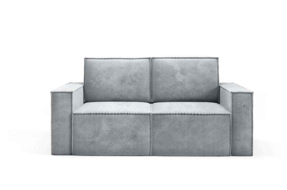 SOFA Orto Hellgrau, Zweisitzer Polstersofa - Hellgrau, Holzwerkstoff/Textil (178/93/82cm) - Bettso