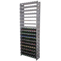 WEINREGAL VINOTECA FLEX PRO HxBxT 233x84x28cm 136 Flaschen auf 17 Ebenen Grau - Grau, Holz (84/233/28cm) - PROREGAL