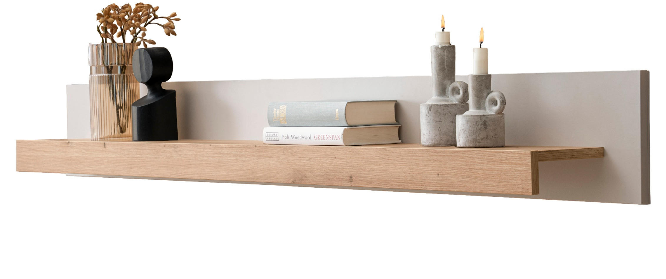 WANDBOARD Kaschmir, Artian Eiche, Wandregal 159 cm - Kaschmir/Eiche Artisan, Holzwerkstoff/Metall (159/20/18cm) - Furn.Design