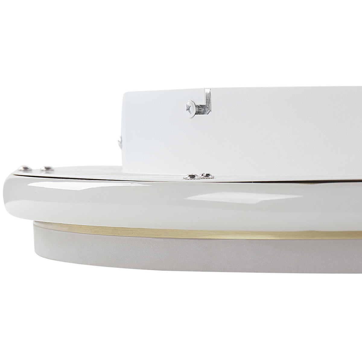 DECKENLEUCHTE Taping 42/42/7 cm - Goldfarben, Metall (42/42/7cm) - Beliani