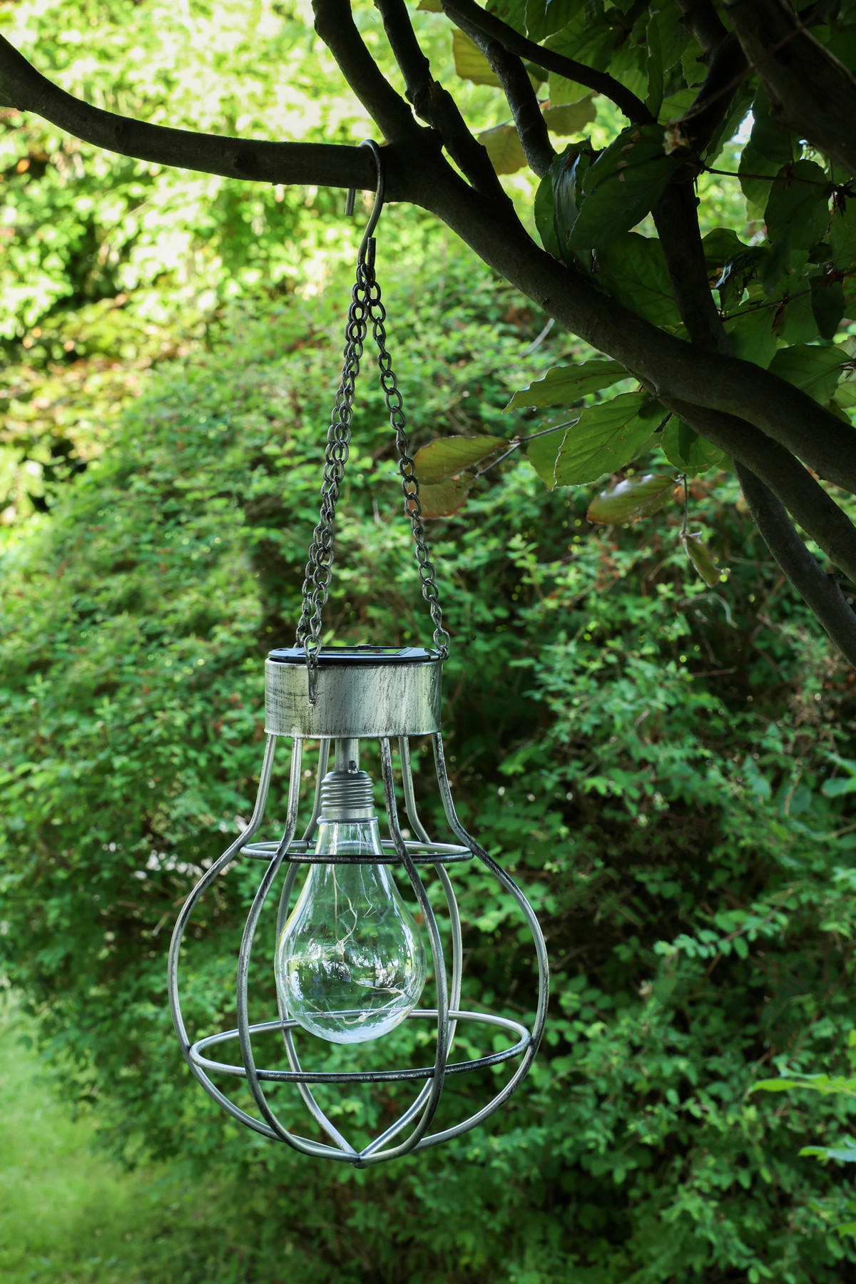 SOLARLAMPE Garten Dekorative Laterne - Silberfarben, Metall (18/18/26cm) - Home Styling Collection