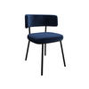 POLSTERSTUHL Iga - Blau/Schwarz, Textil/Metall (58/75/57cm) - MIRJAN24