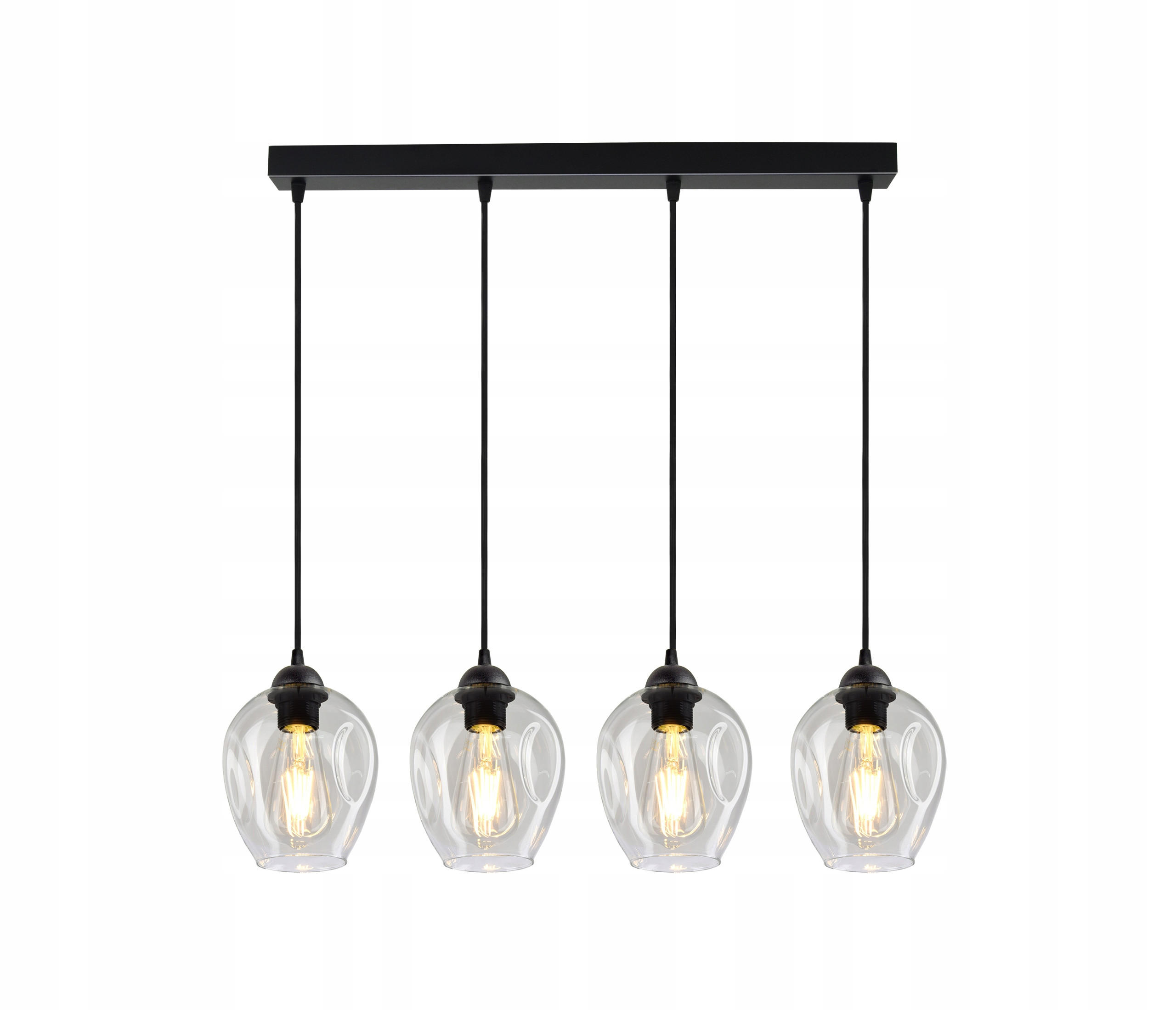 PENDELLEUCHTE Hegel - Transparent/Schwarz, Glas/Metall (15/65/80cm) - kiki design