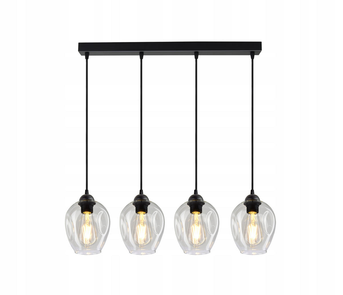 PENDELLEUCHTE Hegel - Transparent/Schwarz, Glas/Metall (15/65/80cm) - kiki design