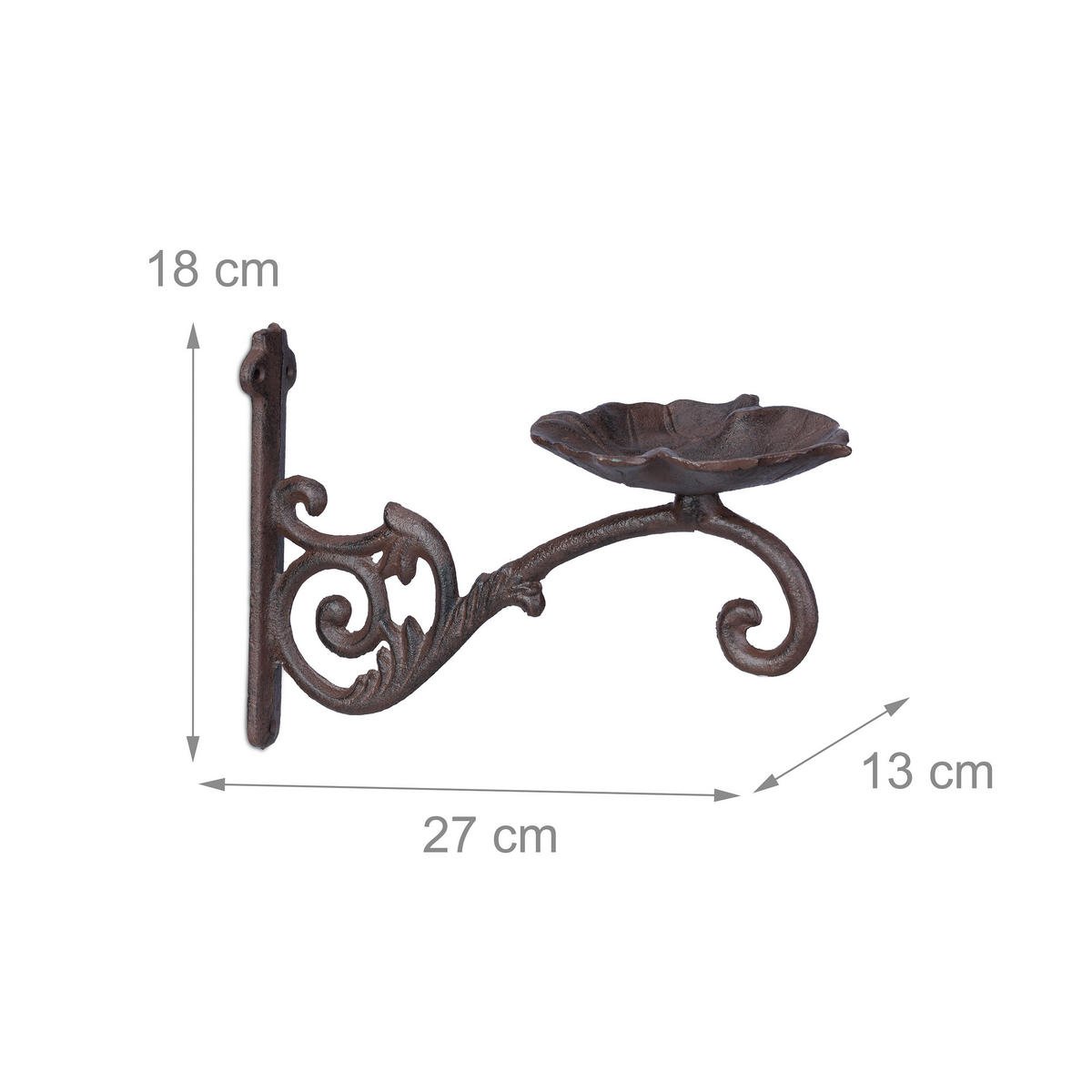 VOGELTRÄNKE - Braun, Metall (27/18/13cm) - Relaxdays
