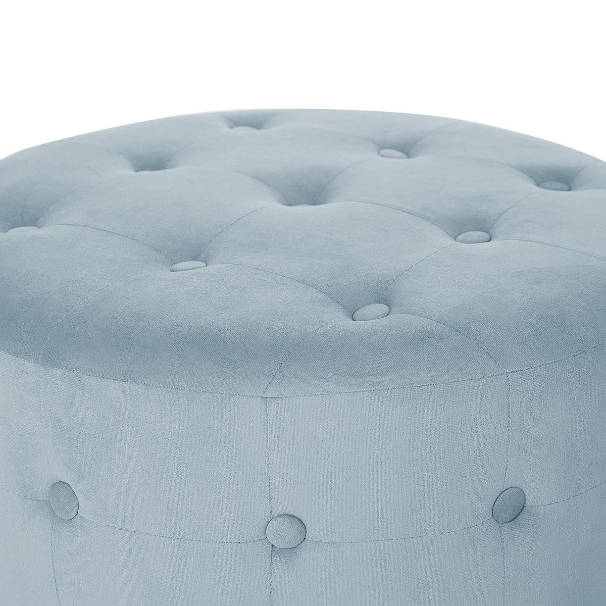 POUF Tampa 55/55/30 cm - Grau, Textil (55/30/55cm) - Beliani
