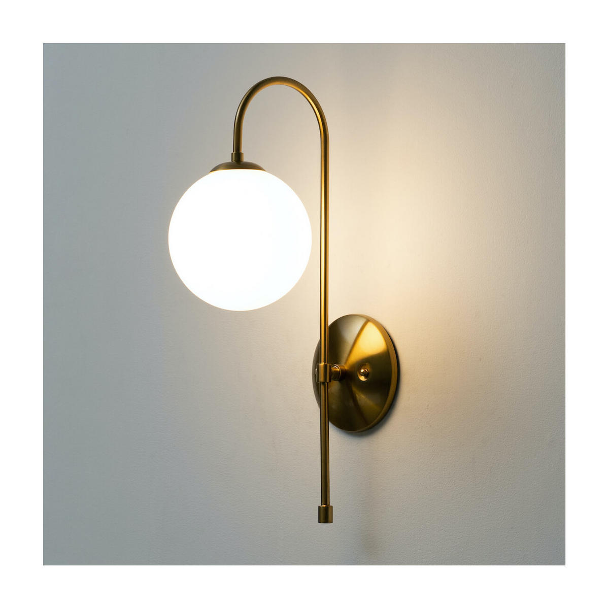 WANDLEUCHTE Oriol, Gold / Messing, 48cm - Goldfarben, Glas (15/48/24cm) - KOSILUM