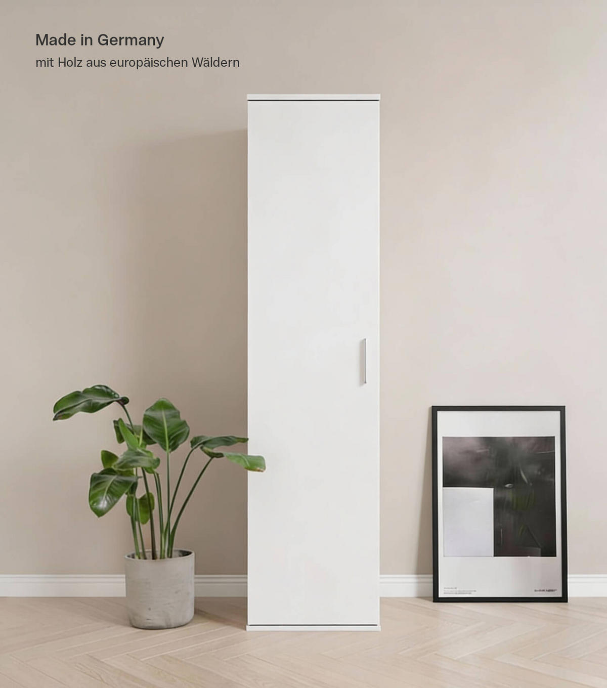 MEHRZWECKSCHRANK Der Kompakte - Weiß, Holzwerkstoff (42/180/34cm) - Mokebo