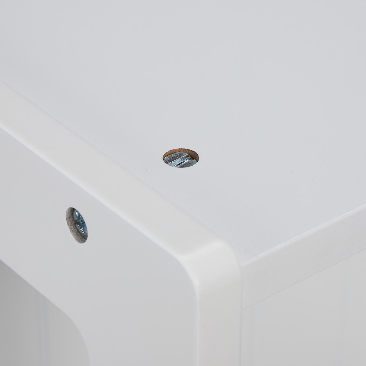 SITZHOCKER - Weiß, Holzwerkstoff (30/30/30cm) - Relaxdays