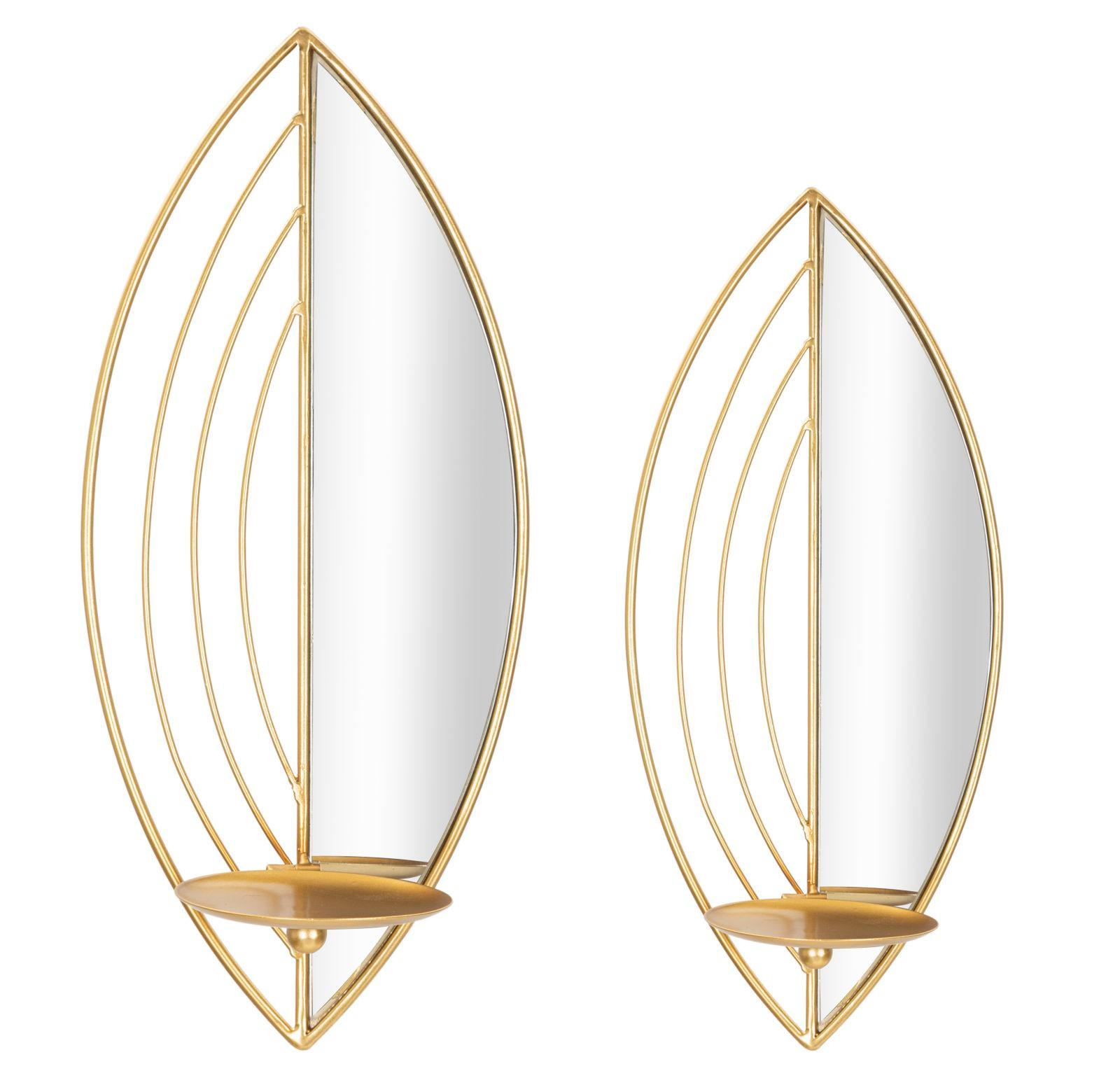 Mauro Ferretti Wandkerzenhalter Gold 18x41x13 cm