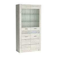 VITRINE Indianapolis I-3 96 x 192 x 42 cm Kraft Weiß - Weiß, Holzwerkstoff/Metall (96/192/42cm) - Koseto