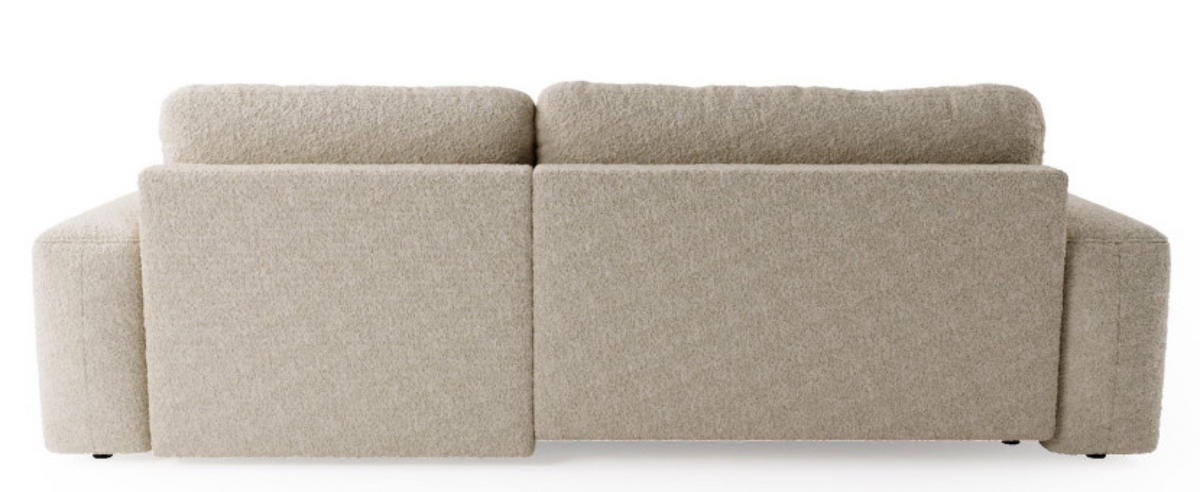 ECKSOFA Weiß ILO Mit Schlaffunktion Und Bettkasten - Weiß, Textil (282/177cm) - Sepro Meble