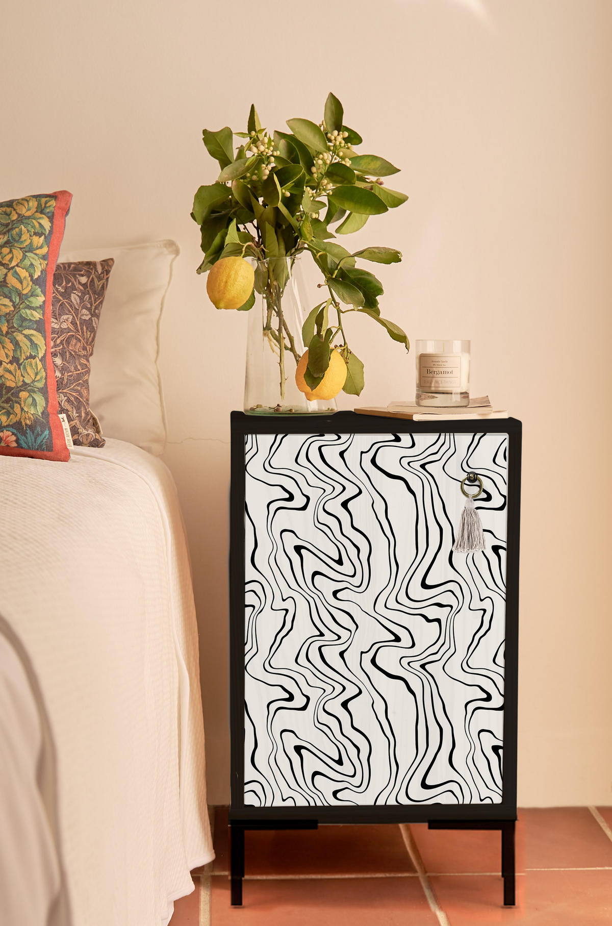 NACHTTISCH aus MDF mit PARADISE - Grün, Holzwerkstoff (30/65/40cm) - RNT By Really Nice Things