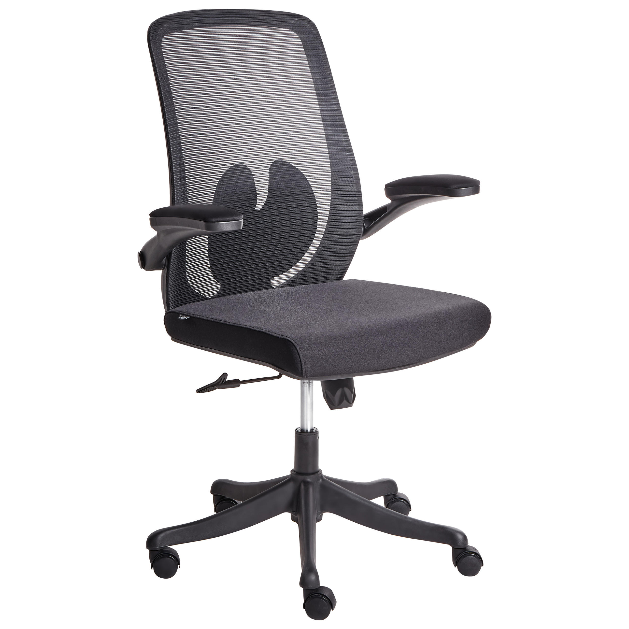 BÜROSTUHL Schwarz Overlord - Schwarz, Textil (49/100/63cm) - Beliani