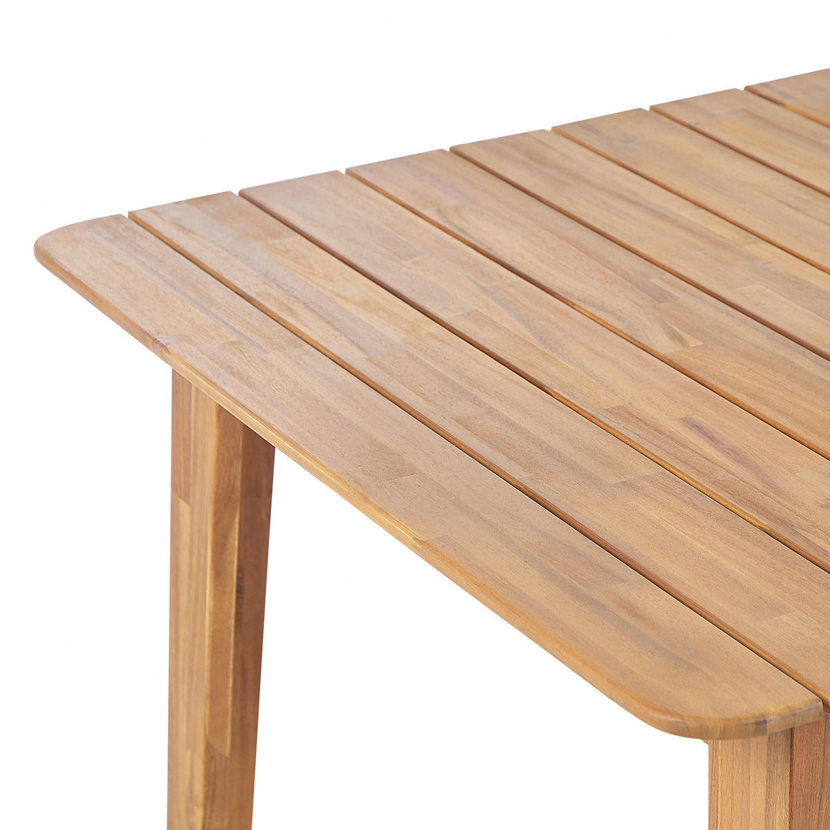 GARTENTISCH Akazienholz hellbraun 180/90 cm Fornelli - Hellbraun, Holz (180/90/75cm) - Beliani