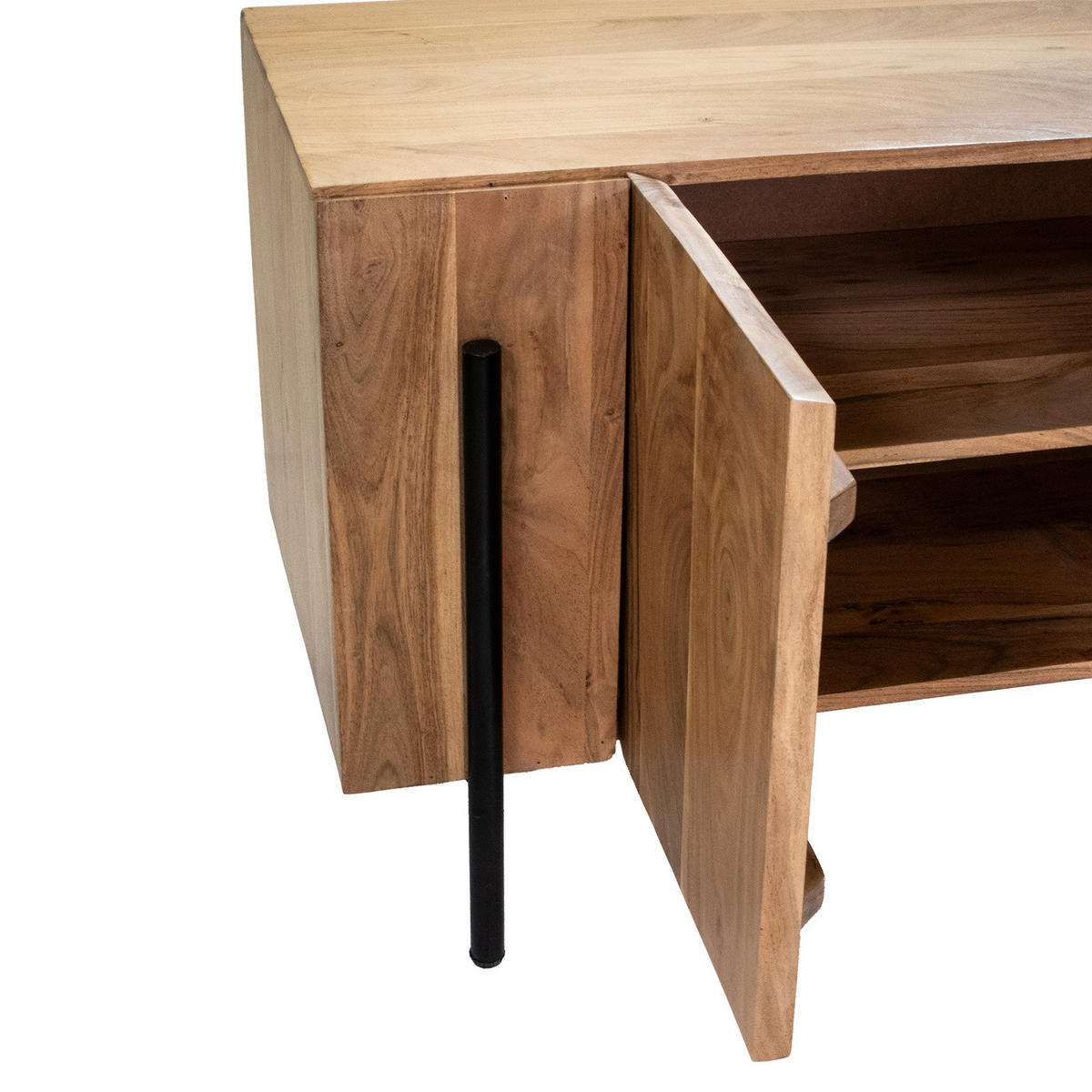 TV-MÖBEL aus Akazienholz 180cm, natürlich - Braun, Holz (180/60/45cm) - Giga Meubel