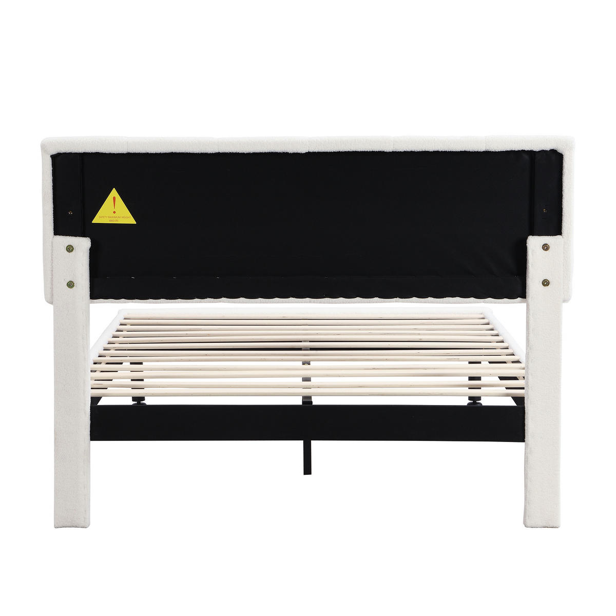 POLSTERBETT 140/190 cm DE-00138, in Beige, Lattenrost und Eisenfüßen - Beige, Holz (140/190cm) - ComfortXL