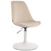 ESSZIMMERSTUHL Samt creme - Creme/Weiß, Textil/Metall (48/76/57cm) - CLP