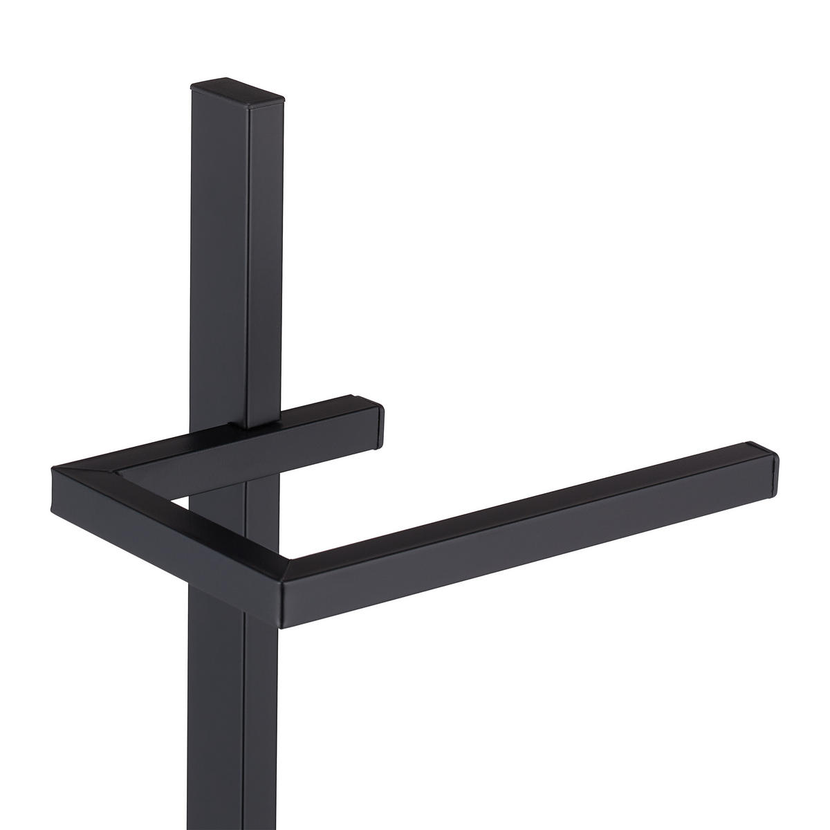 WC-GARNITUR - Schwarz, Metall (27.5/72.5/21.5cm) - Relaxdays