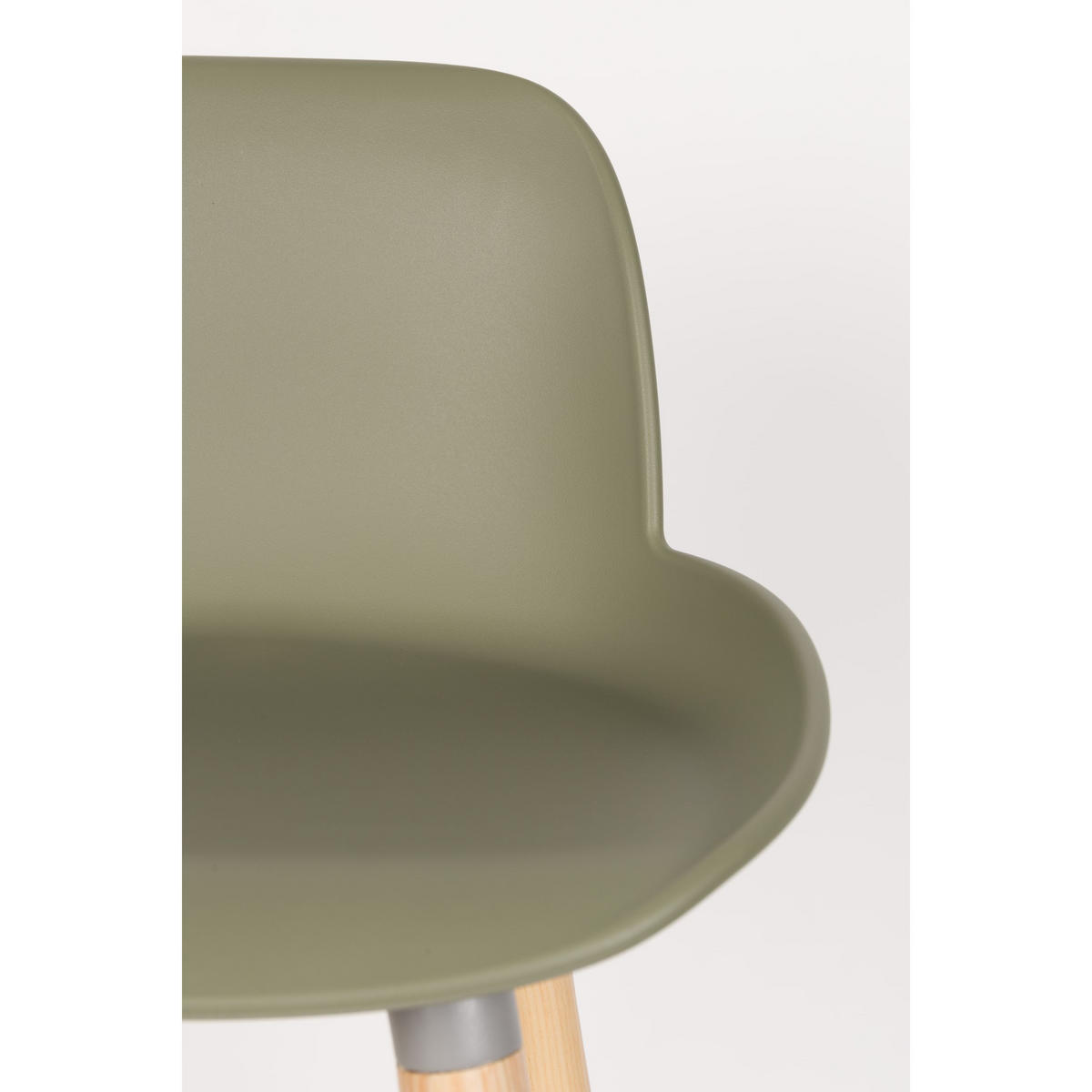 BARHOCKER Albert Kuip Rückenlehne 65 cm Grün - 2 er Set - Grün, Kunststoff (45/89/47.5cm) - Zuiver