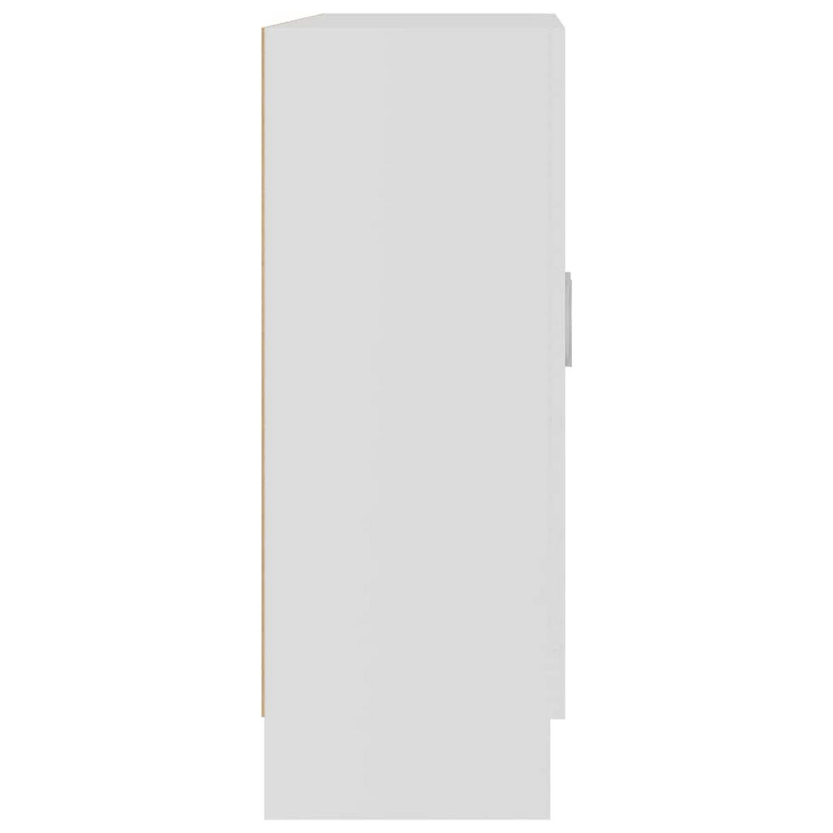 VITRINENSCHRANK mit 2 Fächern, 2 Glastüren 82,5/30,5/80 cm aus Holzwerkstoff Weiß - Weiß, Holz (82.5/80/30.5cm) - vidaXL