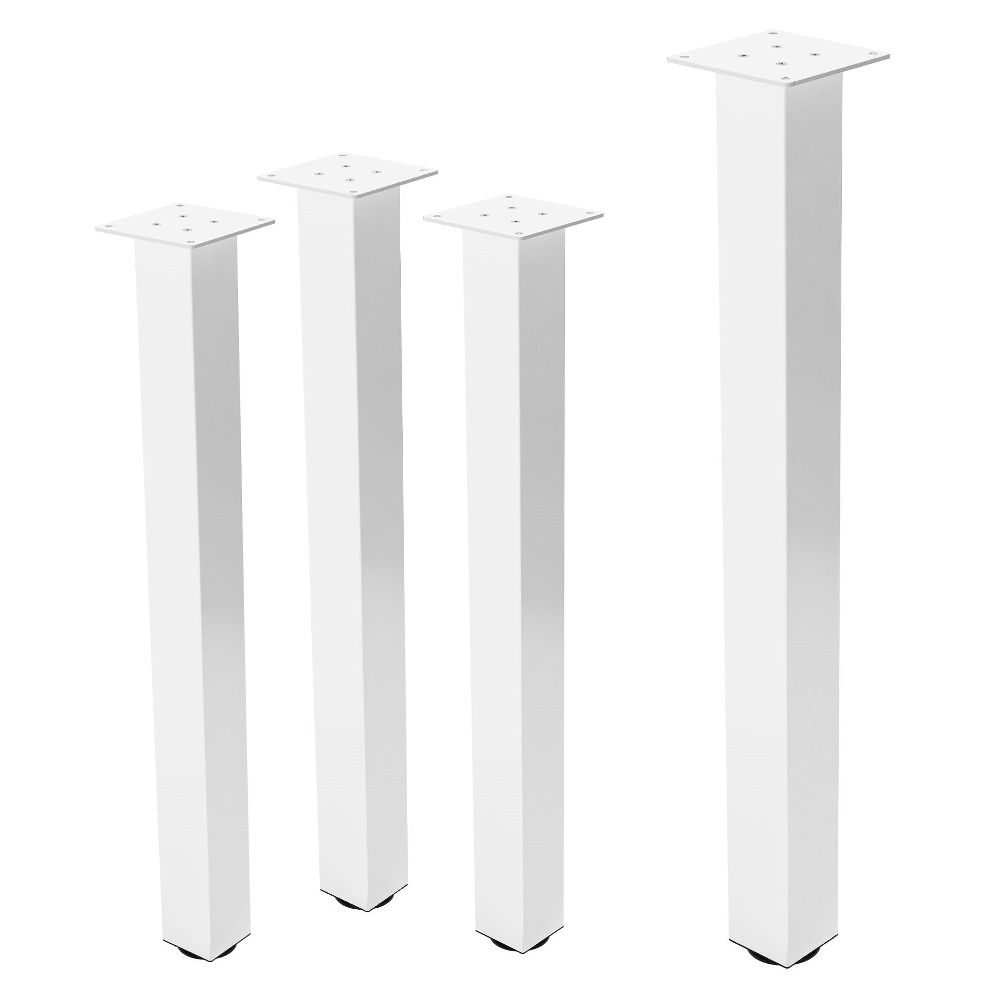 Ml-Design Tischbeine Weiß 14x90x14 cm