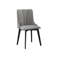 ESSZIMMERSTUHL Monti V Pik Muschel - Hellgrau/Schwarz, Holz/Textil (48/83/53cm) - MIRJAN24