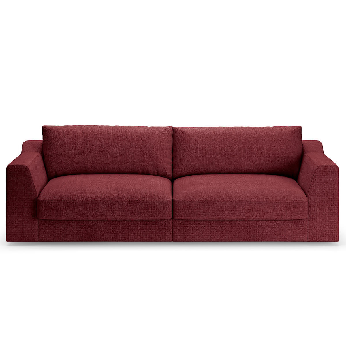 BIG-SOFA - Weinrot, Kunststoff/Textil (274/90/112cm) - home24