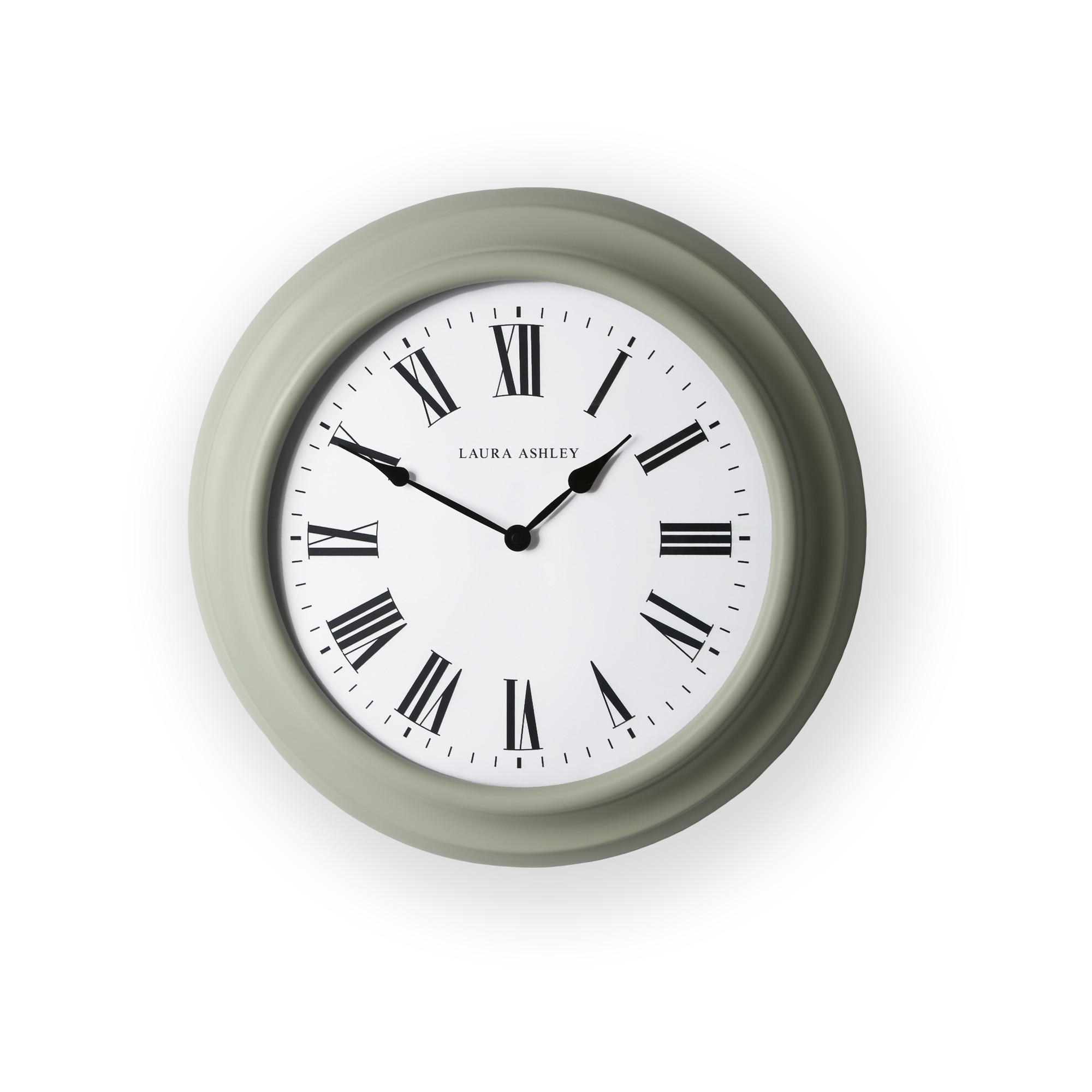 Laura Ashley Wanduhr Grün, Weiß 46x1x46 cm