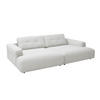 BIG SOFA MIKA Weiß Cord - Schwarz/Weiß, Kunststoff/Textil (300/86/167cm) - KAWOLA
