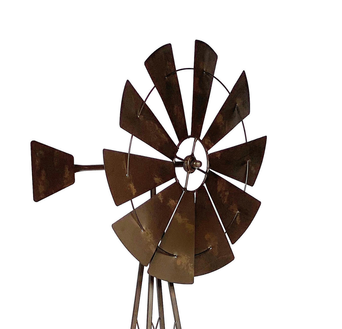 WINDRAD kugelgelagert Metall Braun 170 cm 96019 - Braun, Metall (36.5/172.5/33.5cm) - DanDiBo