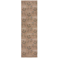 TEPPICH Jute Floral-Design, handgewebt JED, Naturfarben 60x230 cm - Naturfarben, Textil (60/230cm) - KADIMA DESIGN