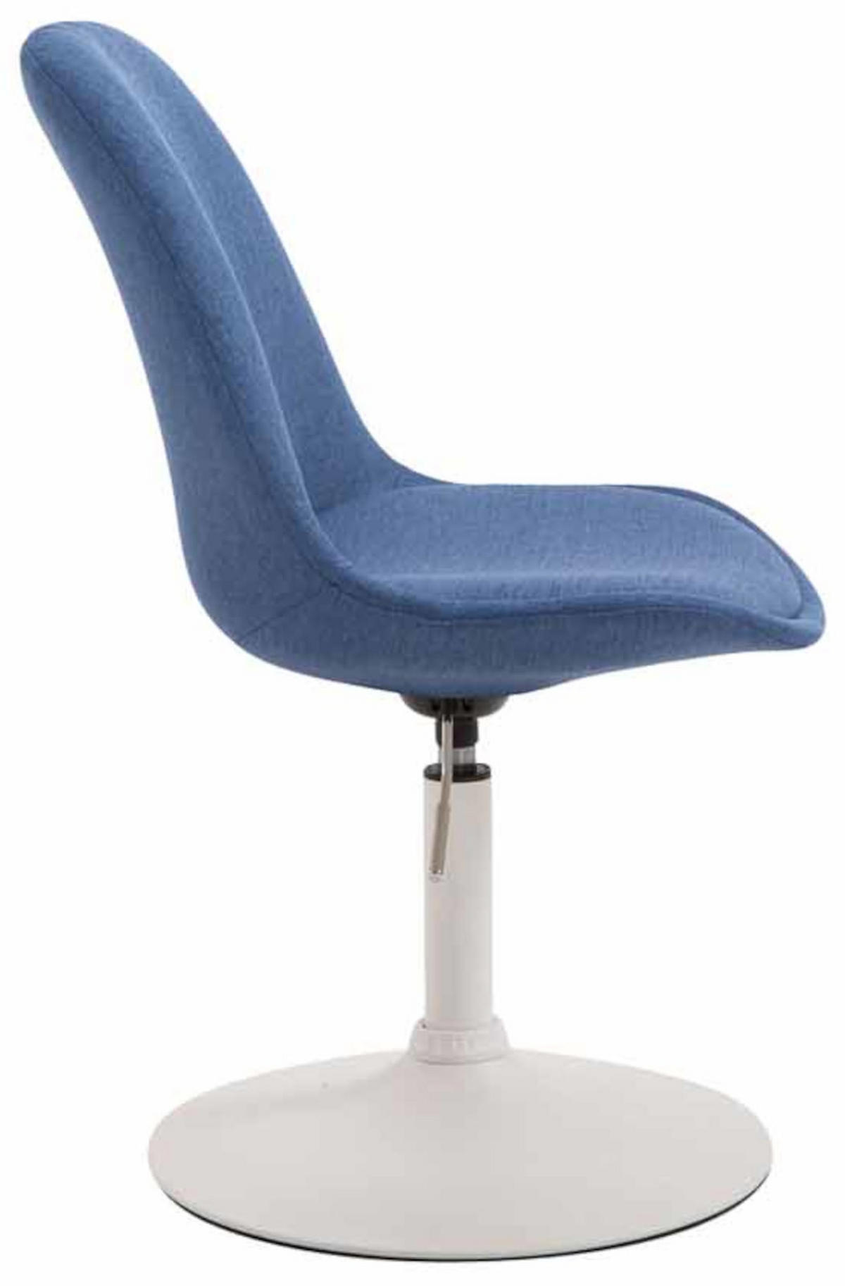 STUHL 4er Set Stoff blau - Blau/Weiß, Textil/Metall (48/76/57cm) - CLP