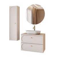 BADEZIMMERSCHRANK IVORY 80 cm - Beige, Holzwerkstoff (80.2/57/46cm) - Lookway