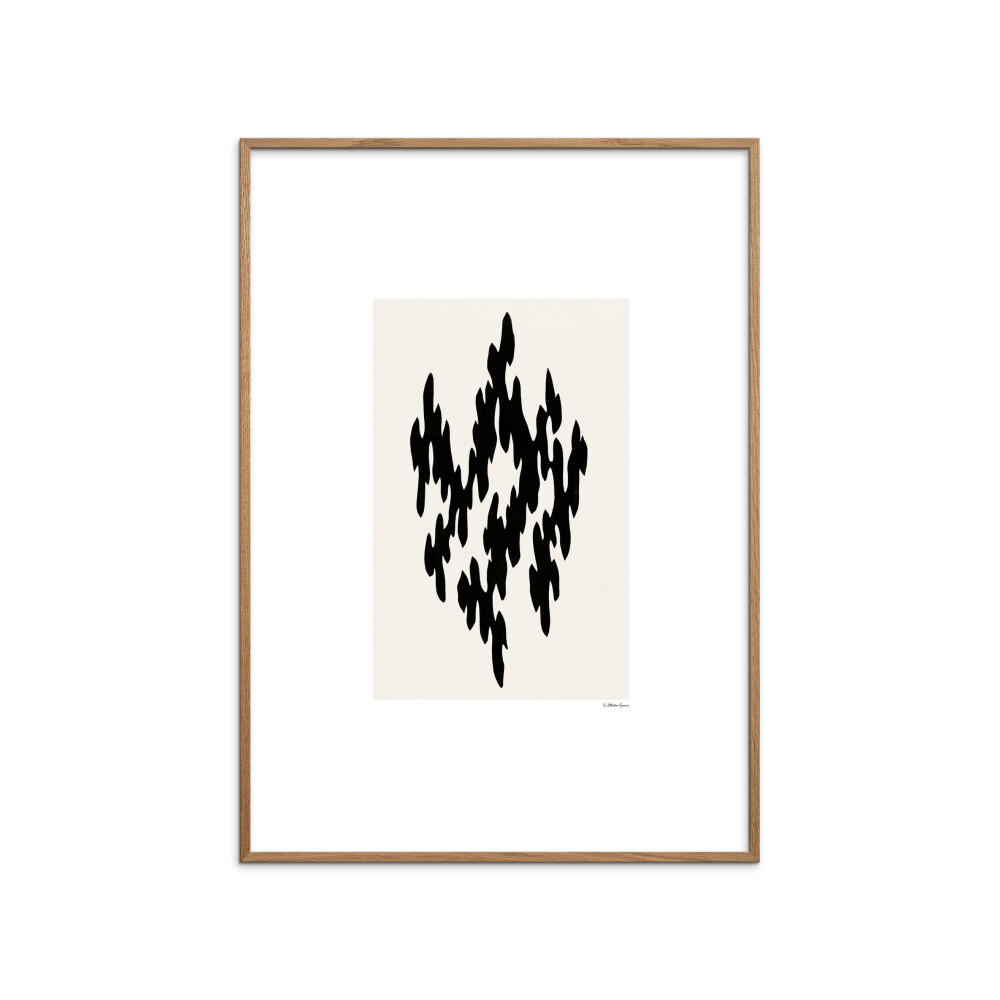 POSTER mit Rahmen Arch Atelier - La Collection Japonaise - 03 - Eichefarben/Schwarz, Holz/Papier (70/100cm) - Poster&Frame