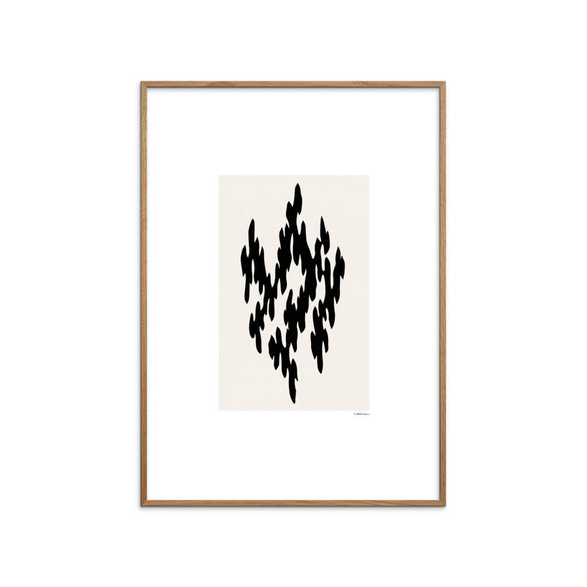 POSTER mit Rahmen Arch Atelier - La Collection Japonaise - 03 - Eichefarben/Schwarz, Holz/Papier (70/100cm) - Poster&Frame