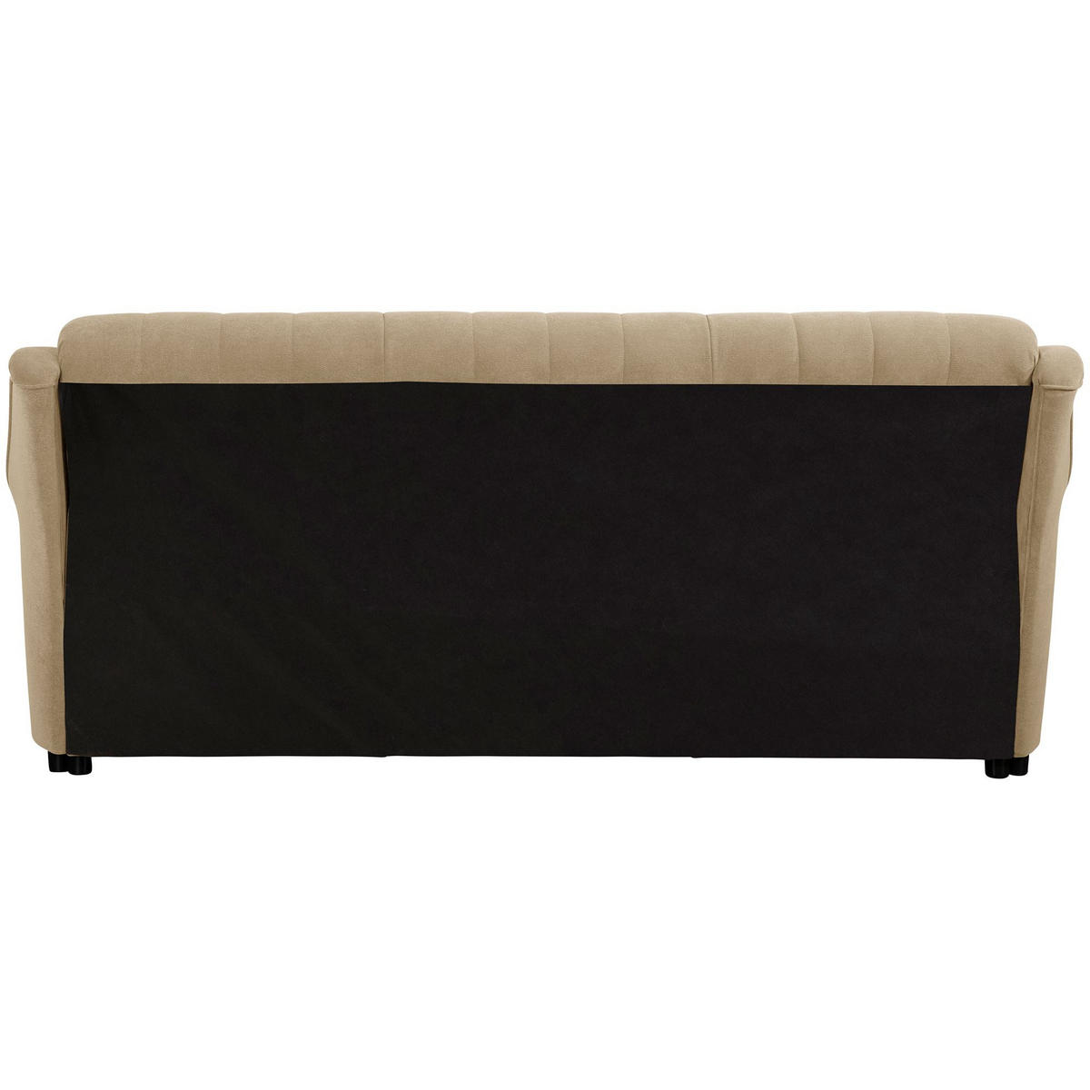 SOFA 3-Sitzer mit Bettfunktion Kaylyn Flockstoff sand - Sandfarben, Kunststoff (207/89/83cm) - 58aufmkessel