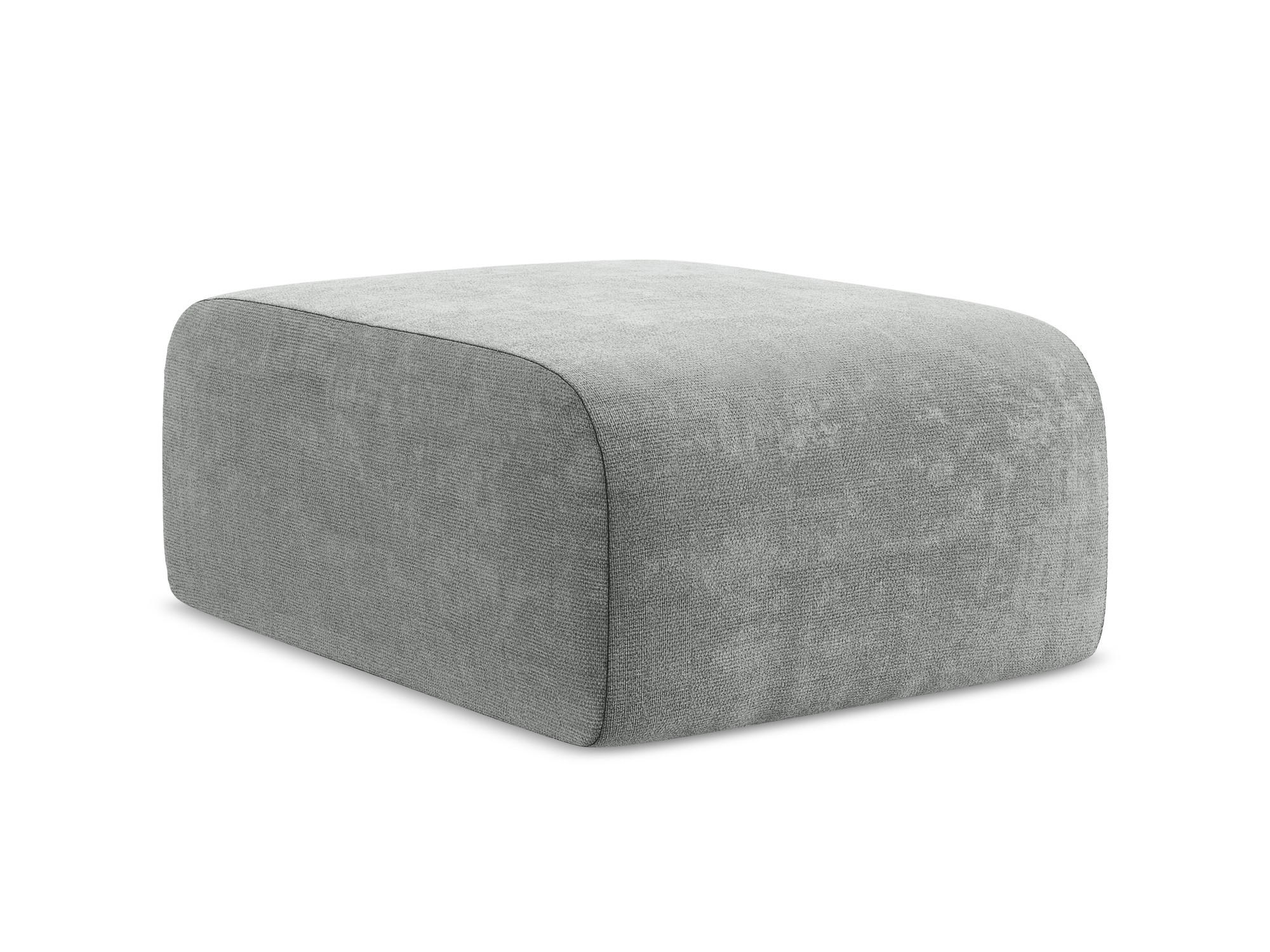 POUF Chenille Stoff Grau - Schwarz/Grau, Holzwerkstoff/Kunststoff (72/42/94cm) - Makamii