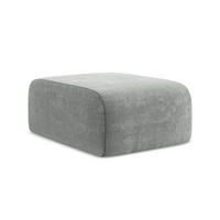 POUF Chenille Stoff Grau - Schwarz/Grau, Holzwerkstoff/Kunststoff (72/42/94cm) - Makamii