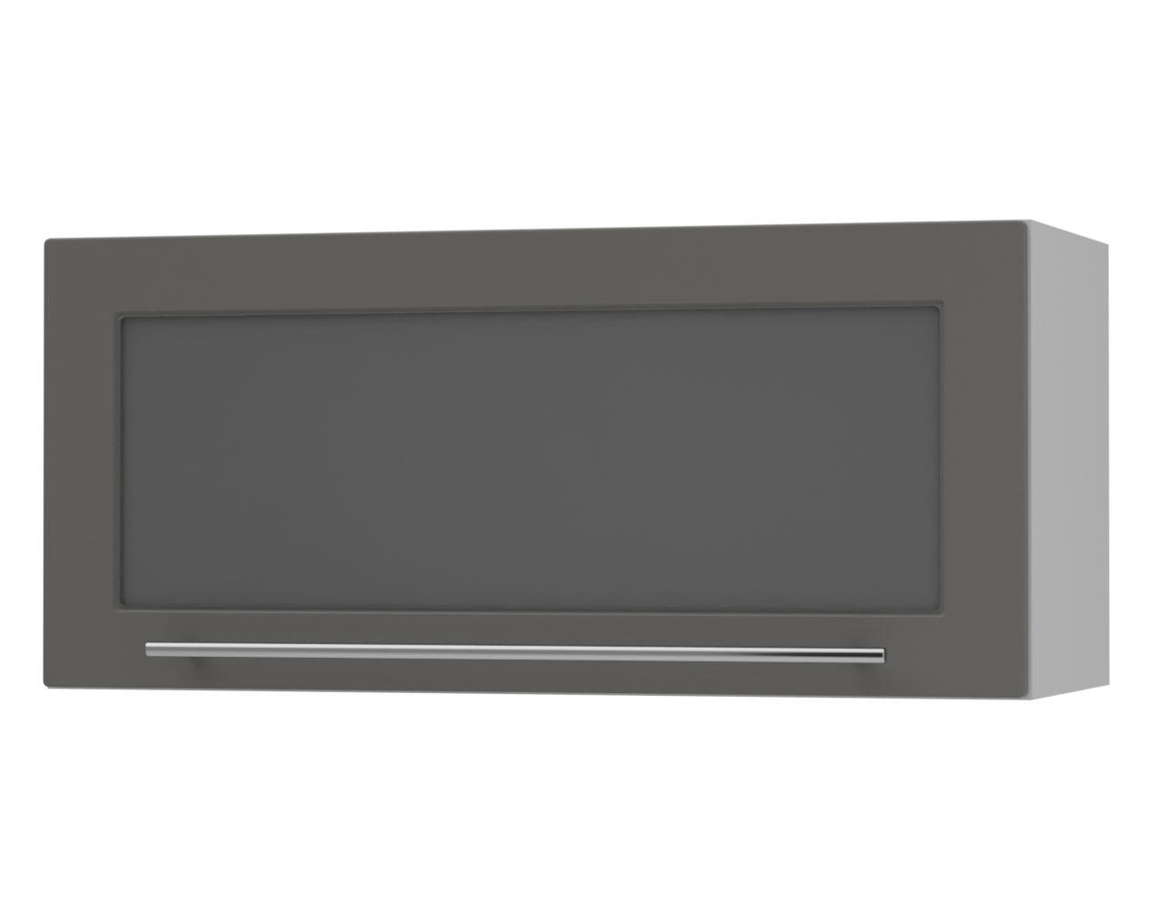 KLAPPHÄNGESCHRANK Kvantum W4BS/80 Graphit Matt / Grau Matt 80 / 32,5 / 36cm - Graphitfarben/Grau, Holz/Holzwerkstoff (80/36/32.5cm) - Feldmann-Wohnen