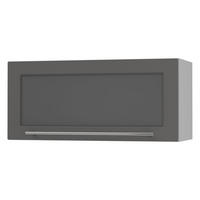 KLAPPHÄNGESCHRANK Kvantum W4BS/80 Graphit Matt / Grau Matt 80 / 32,5 / 36cm - Graphitfarben/Grau, Holz/Holzwerkstoff (80/36/32.5cm) - Feldmann-Wohnen