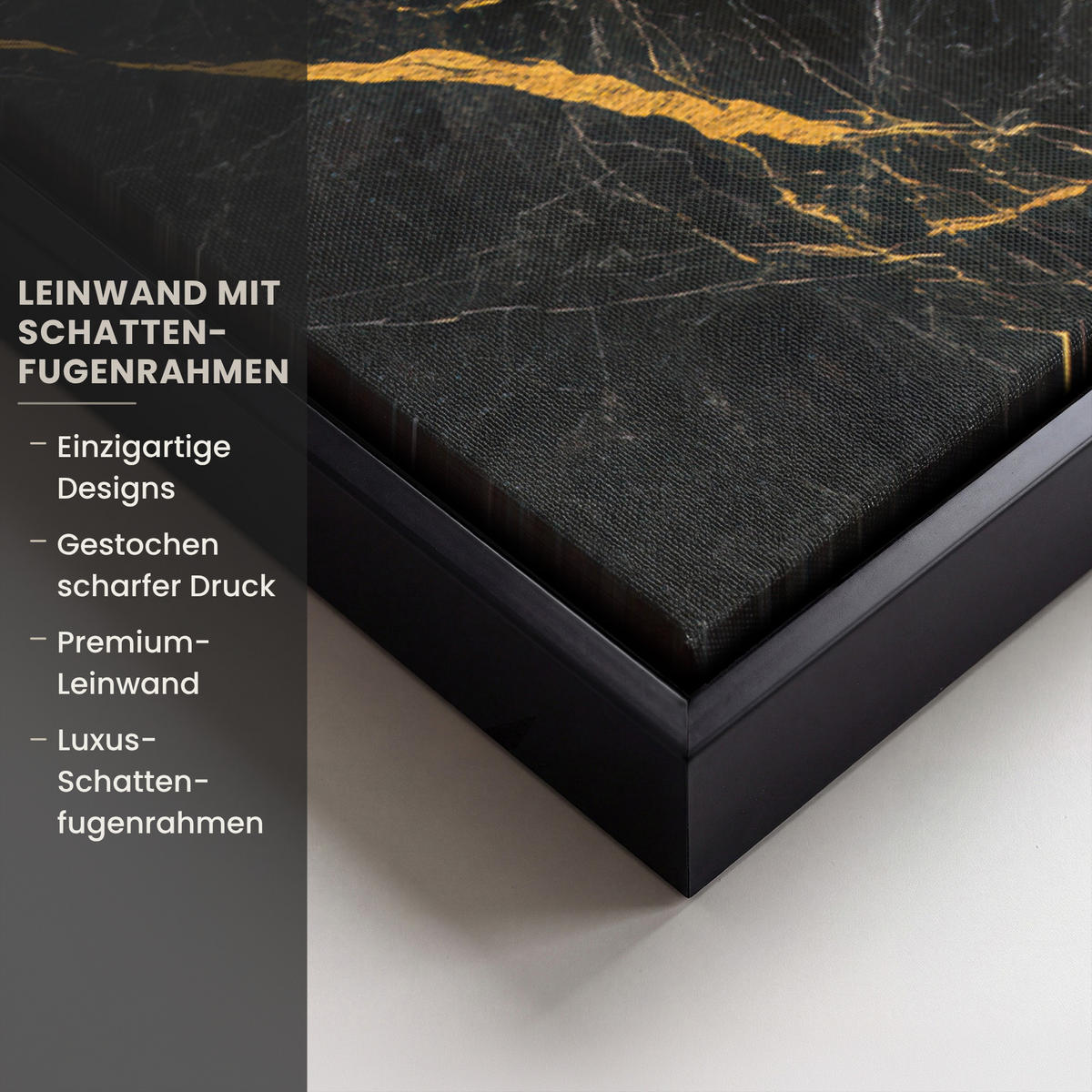 LEINWAND Bilder mit Rahmen - Weltkarte - Gold - Marmor - 60x40 - Goldfarben, Textil (60/40cm) - MuchoWow