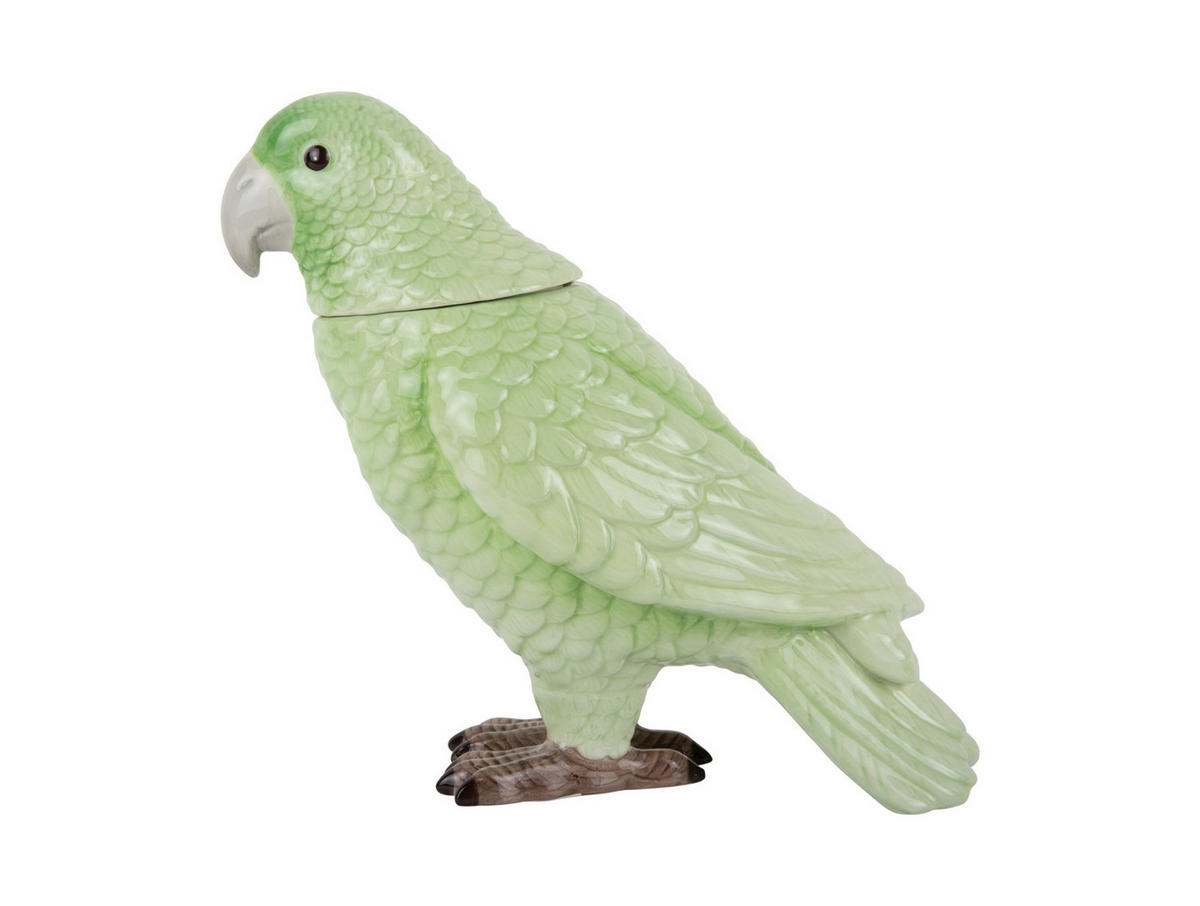 AUFBEWAHRUNGSBOX Bird 22/11/20 cm - Grün, Keramik (11/20/22cm) - Present Time