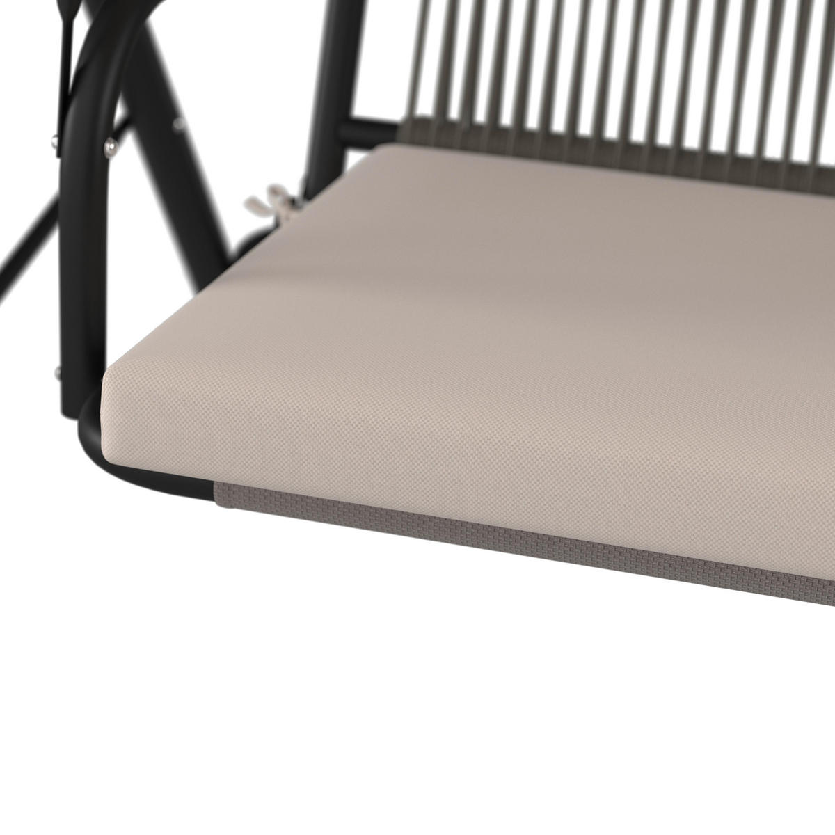 HOLLYWOODSCHAUKEL Savanna Hellgrau Outdoorstoff/Metall - Hellgrau, Metall (1/162/120cm)