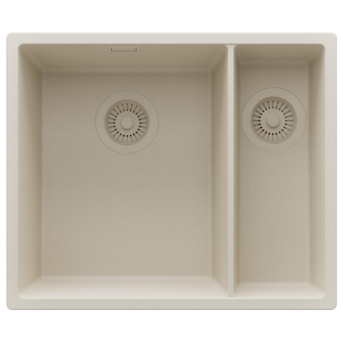 UNTERBAUSPÜLE GRANIT London Duo, 2-er set Beige 56/47 cm 1,5 Becken + Ablauf-Set ab 60er Unterschrank - Beige, Kunststoff (56/20/47cm) - Primagran